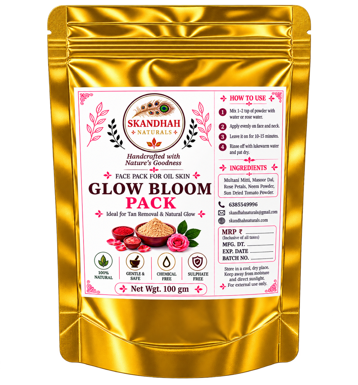 glow bloom face pack