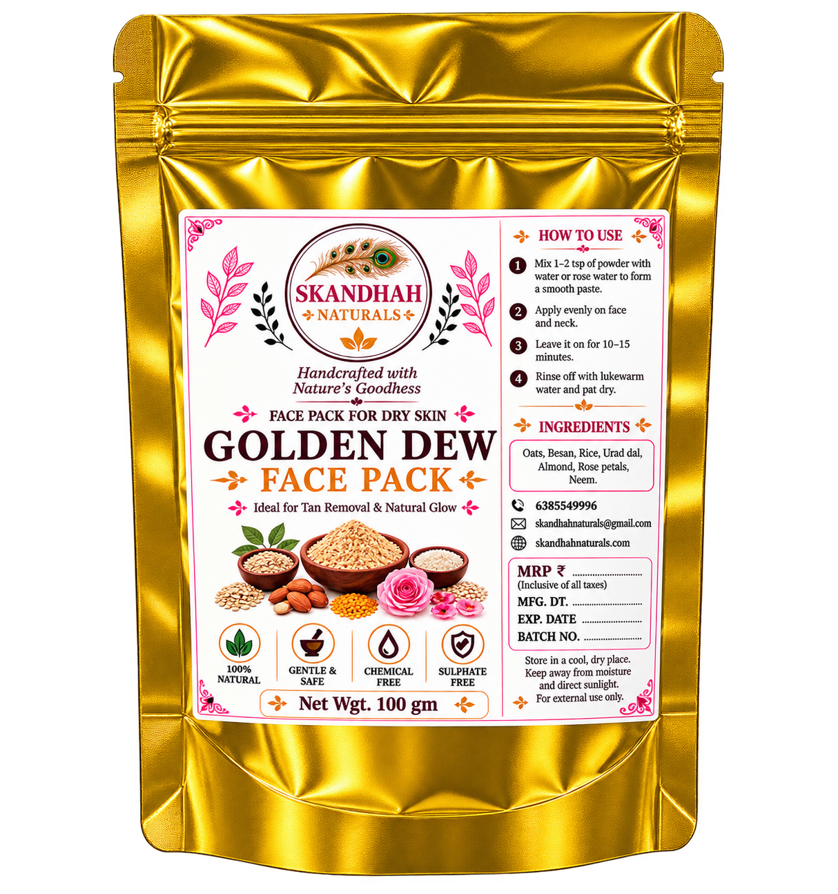 golden dew face pack